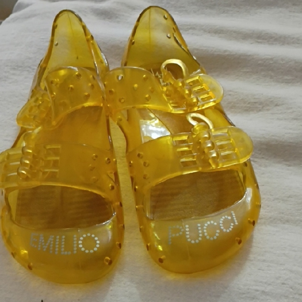 Emilio Pucci Adult' Transparent Yellow Jelly Sandals